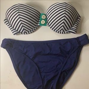 Target stripped two piece bathing suit